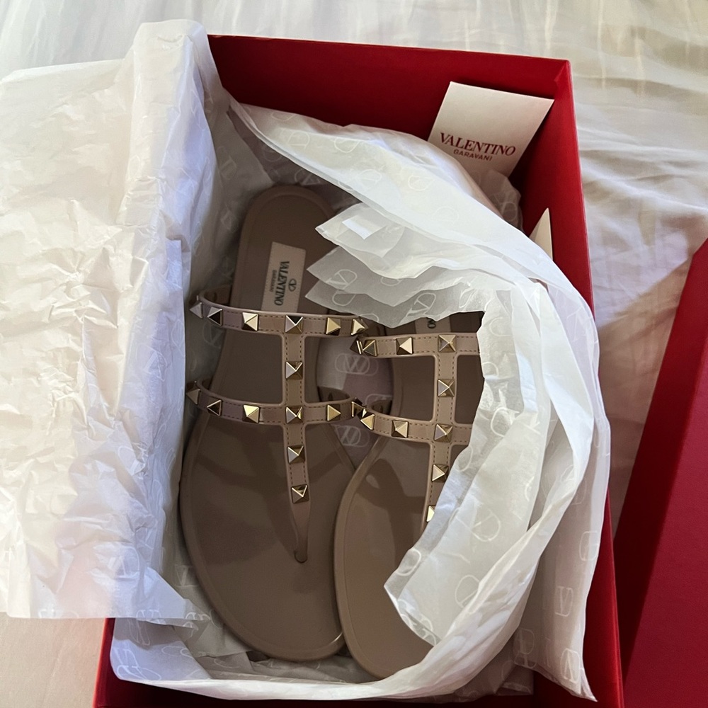 Valentino rock stud jelly sandals